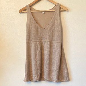 Garnet Hill Natural Linen Tunic Tank